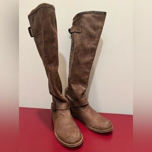 Steve Madden Brown Knee-High Leather Boots